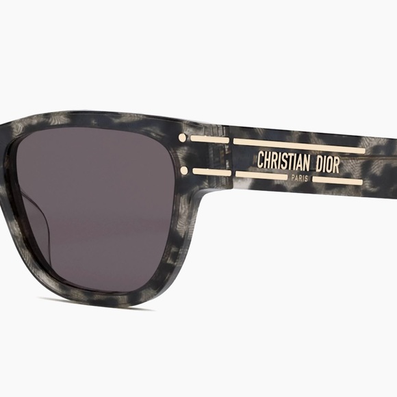 Dior Sunglasses S6U black/grey marble w/gold trim - Picture 2 of 3